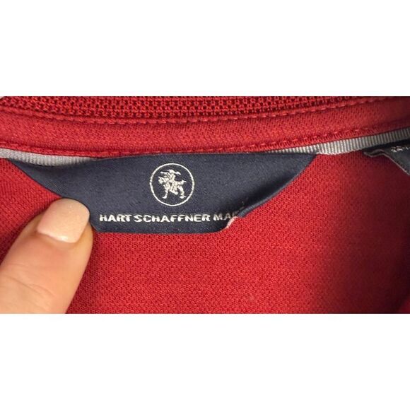 Hart Schaffner Marx Polo Shirt Mens Red Short Sleeve Casual Comfort Size Medium - Picture 3 of 8